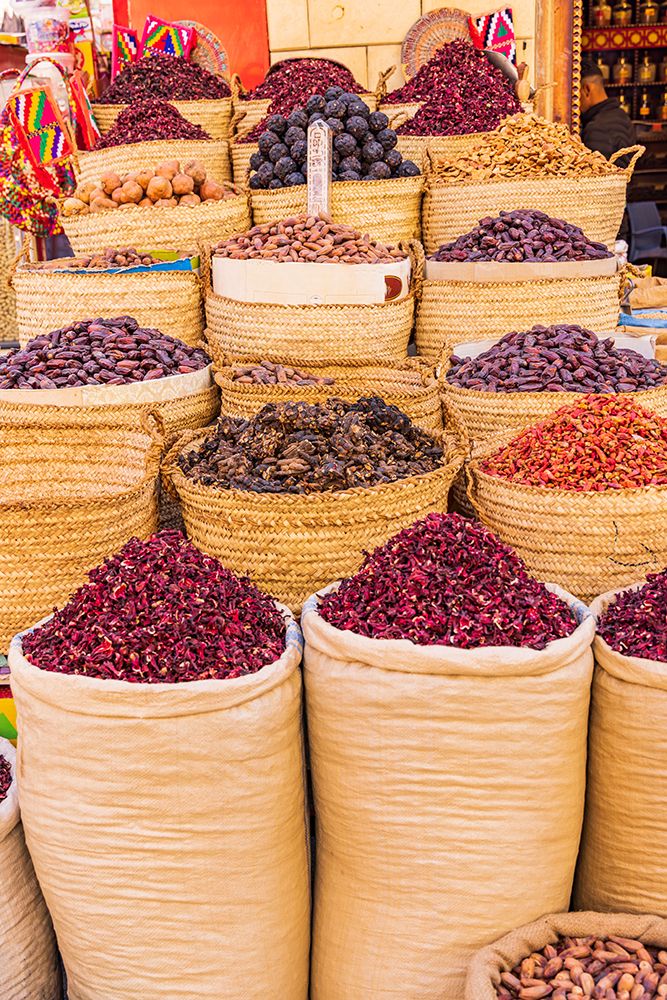 Thebes-Luxor-Egypt Dried herbs for sale at a market